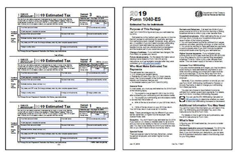 Il 1040 Es 2019 Form 2021 Tax Forms 1040 Printable