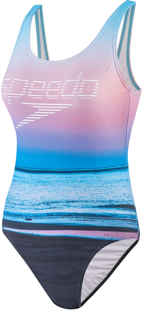 Buy Speedo Summer Sunrise U Back Swimsuit 807336d775 Whiteblueblack