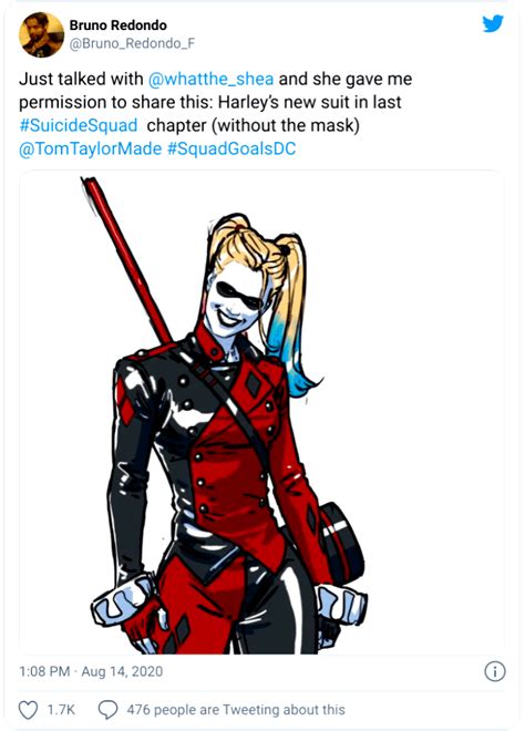 dc comics reveals harley quinn s new costume in suicide squad as book gets canceled bounding