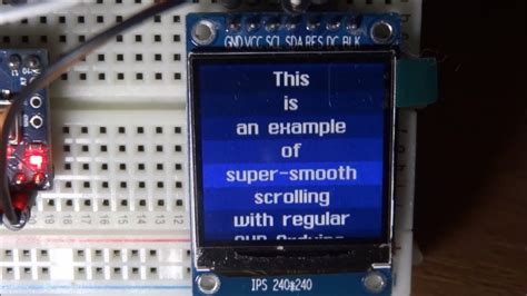Smooth Scrolling With Regular Arduino St7789 Ips And Rre Font Youtube