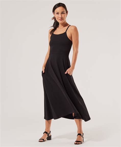 Pact Fit And Flare Strappy Midi Dress