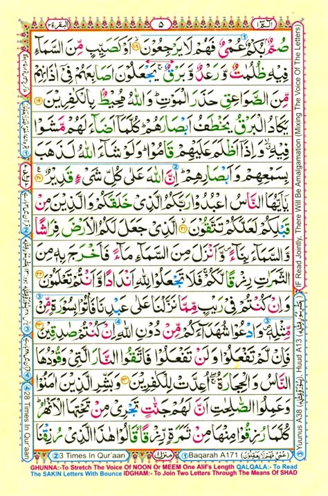 (iii) that when this world comes to an. Chapter 1 Tajweedi Quran. Surah Baqarah clour coded Quran