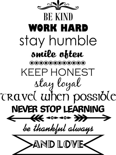 Be Kind Work Hard Stay Humble Smile Often Keep Honest Stay Etsy