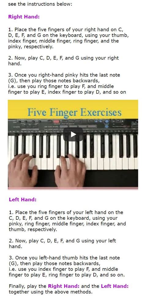 Piano Fingers Exercises In 2020 Finger Exercises Five Fingers Piano