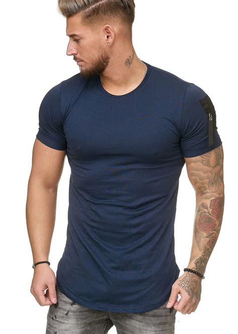 New Fashion Mens Short Sleeve O Neck Solid Zipper Slim Muscle Fit