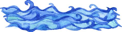 6 Watercolor Ocean Wave Png Transparent Vol 2