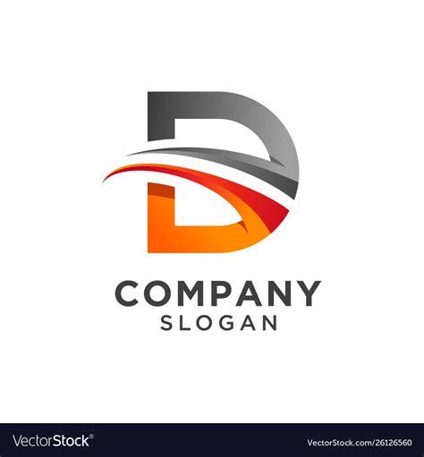 Creative Letter D Logo Design Royalty Free Vector Image