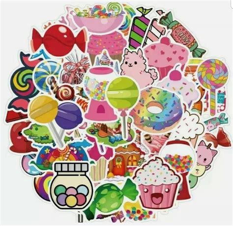 Sweet Stickers Candy Stickers Set Of 50 Stickers Etsy