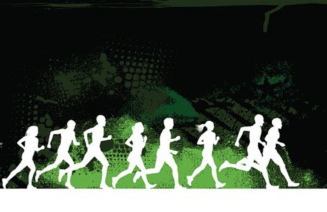 Jogging Or Runners Club Grunge Background Stock Illustration Download