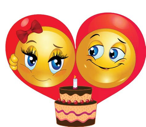 6 Animated Emoticons Couple Images Happy Birthday Smiley