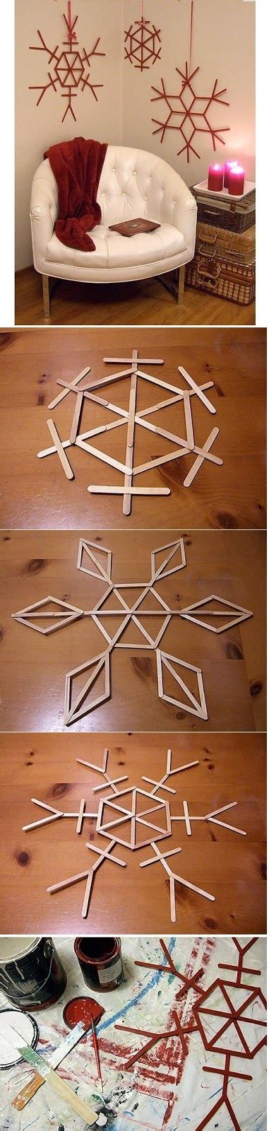 Life Fad Diy Painted Snowflake Popsicle Stick Ornaments
