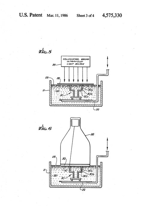 The original patent has been cleaned up and enhanced to create an attractive display piece for. Patent US4575330 - Apparatus for production of three ...