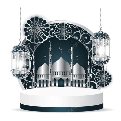 Mosque Ramadan Kareem Vector Hd Png Images Grn Silver Ramadan Kareem