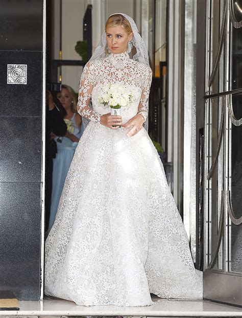 Pics Nicky Hiltons Wedding Dress — See The Stunning Brides Look Hollywood Life