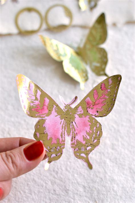 Gold Foil Laminator Butterfly Stickers The Graphics Fairy