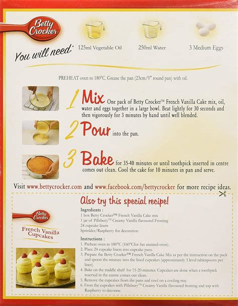 Betty Crocker Cake Mix Instructions Vanilla The Cake Boutique