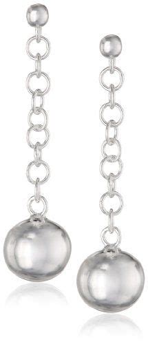 Amazon Collection Sterling Silver 12mm Ball Drop Earrings Earrings Drop Earrings Sterling