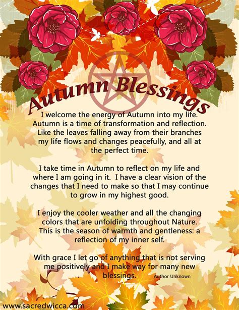 autumn blessings prayer sacred haven coven