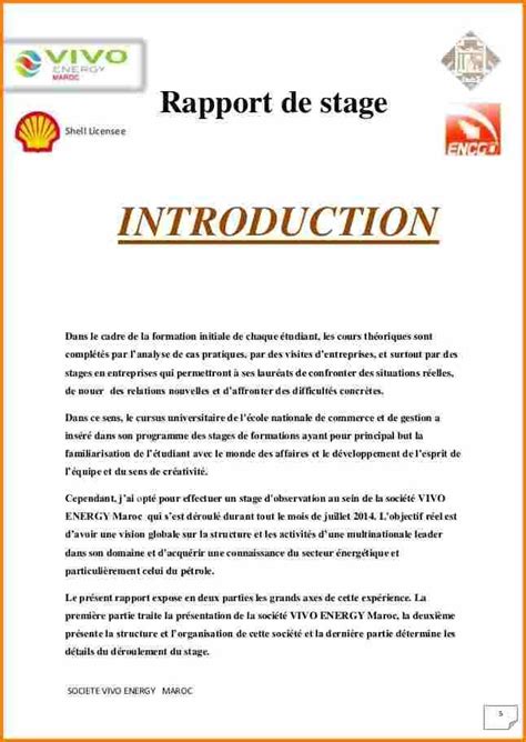 Exemple Dintroduction De Rapport De Stage En Entreprise  Le Meilleur