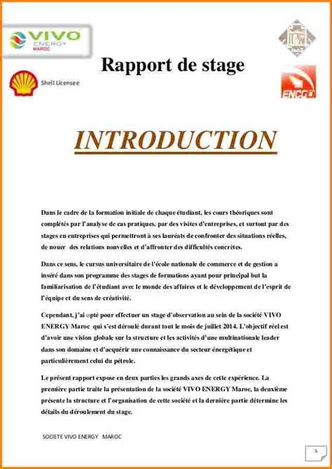 Rapport De Stage 3eme Introduction Exemple Divers Exemples