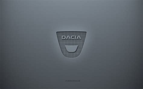 Download Wallpapers Dacia Logo Gray Creative Background Dacia Emblem