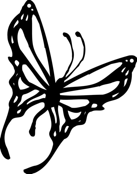 Butterfly Clip Art Black And White Free