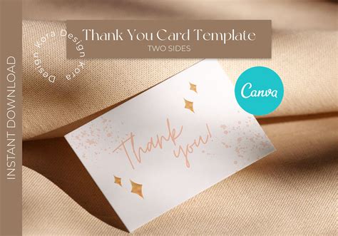 Editable Small Business Thank You Card Template Printable Etsy In