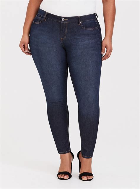 Curvy Skinny Jean Dark Wash Trendy Plus Size Clothing Curvy Skinny Jeans Clothing For Tall