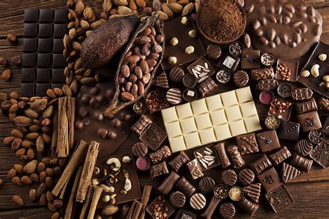 Bunch Of Chocolates Chocolate Cocoa Delicious Hd Wallpaper