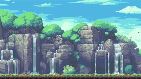 Paisaje Pixel Pixel Art Landscape Art Background Pixel Art Games