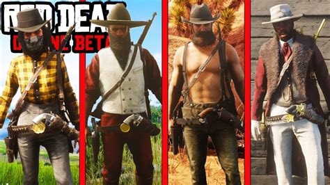 1 description 2 acquisition 3 bonuses 4 notes 5 gallery the outfit consists of a white big valley hat, a ruby red shotgun coat, a dark grey and red scarf, black & brown cavalry gloves, white striped pants, black half. THE BEST OUTFITS in Red Dead Online! Red Dead Online ...