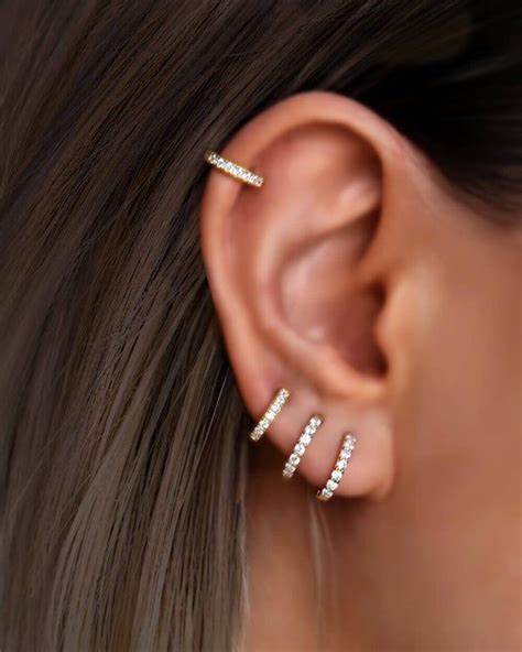 Huggie Hoop Earrings Cartilage Hoop Small Helix Hoop Etsy In 2022 Cute Cartilage Earrings
