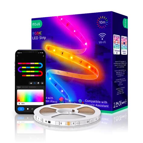 Nous Tuya Rgbic Wifi Connected Led Strip 10m
