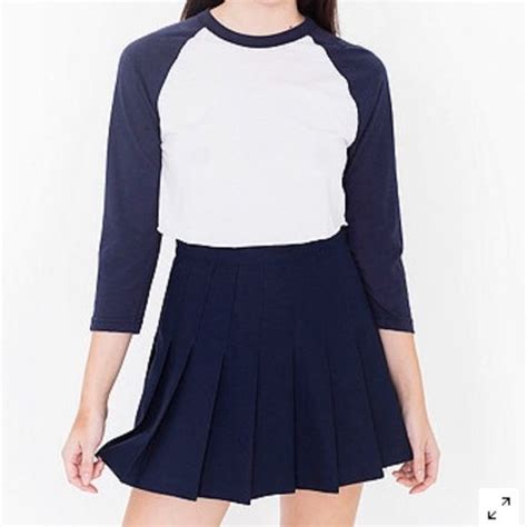 American Apparel Navy Tennis Skirt Pleated Tennis Skirt Tennis Skirt Blue Pleated Skirt