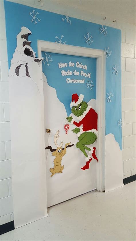 Grinch Classroom Door Grinch And Max Painted On Foam Board With Felt