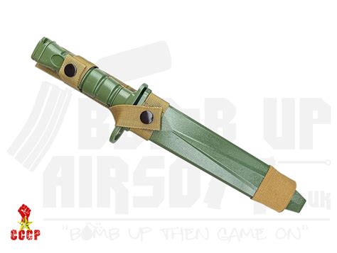 Cccp M4 Rubber Knife With Case Frog And Straps Bayonet Odgreen