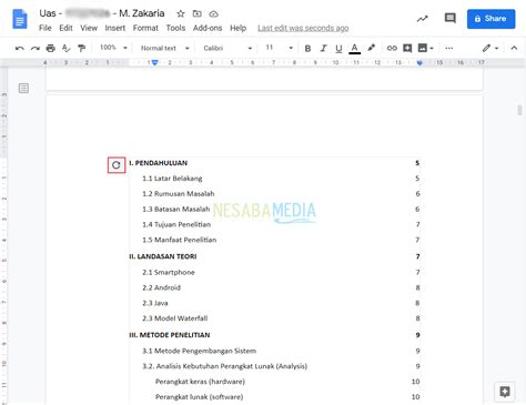 Begini Cara Membuat Daftar Isi Di Google Docs Secara Otomatis