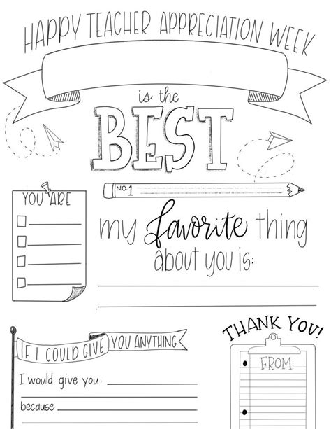Free printables and downloads for the home, house, and holiday seasons! Teacher Appreciation Week Customizable Download, teacher ...