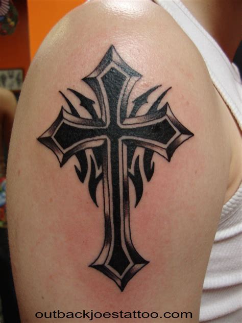 Arm Tribal Cross Tattoos Pin Tribal Cross Tattoos Designs And