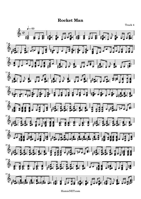 This song interpreted by elton john is wonderful and we hope you will manage to play it quickly! Rocket Man Sheet Music - Rocket Man Score • HamieNET.com