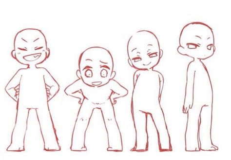 Chibi Male Body Base Drawing Chibi Poses Reference Chibi Base Set