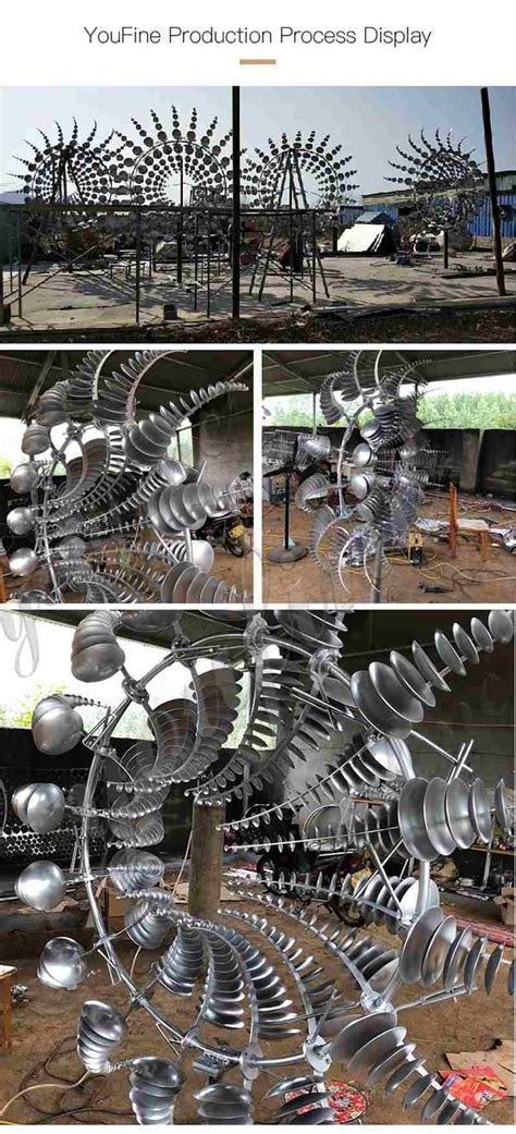 Large Stainless Steel Kinetic Energy Wind Sculpture For Outdoors For