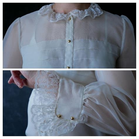 Vintage See Through Organza Blouse Splendid Vintage Depop