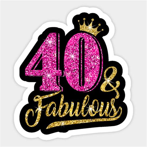 40 And Fabulous 40th Birthday Crown Pink T Women 40 And Fabulous