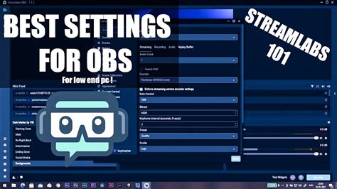 Best Settings For Streamlabs OBS 2021 YouTube