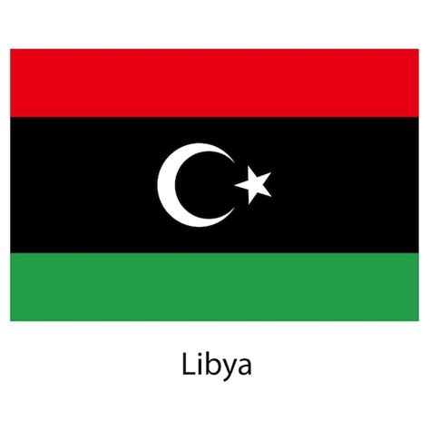 Drapeau Du Pays Libye Illustration Vectorielle Vecteur Premium