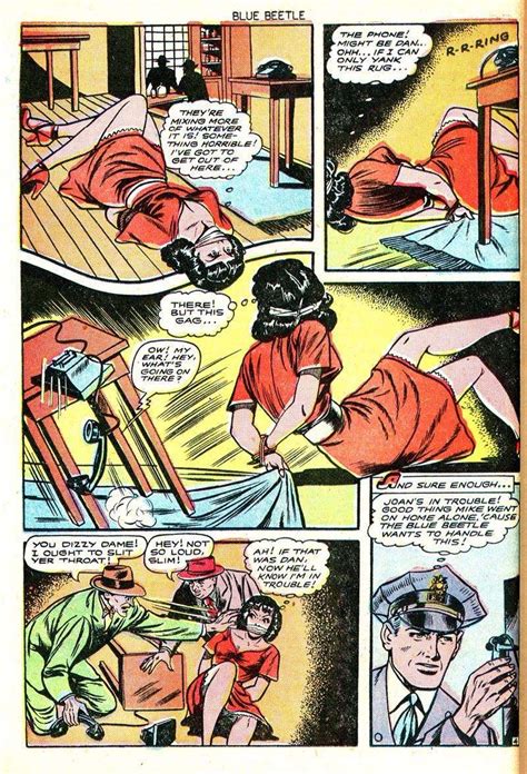 An Old Comic Strip With A Woman Laying On The Floor And Another Man In