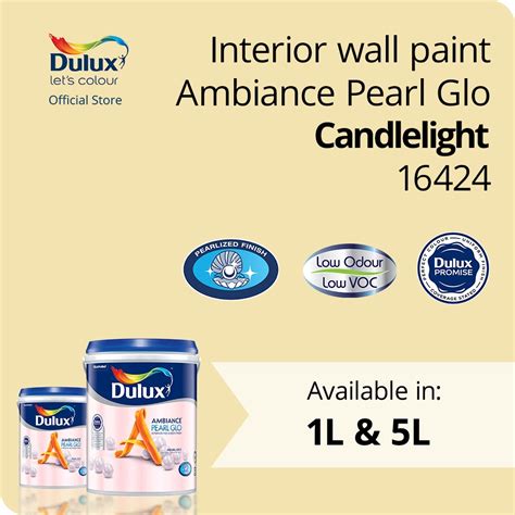 Dulux Ambiance Pearl Glo Interior Wall Paint Candlelight