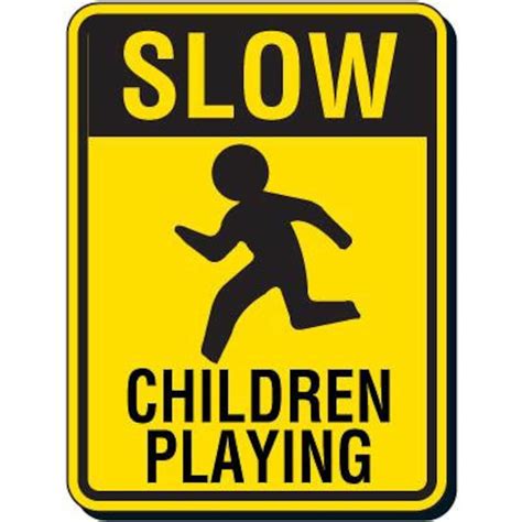 Slow Children Playing Sign Etsy