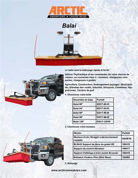 Balai Arctic Snowplows Chasse Neige Arctic